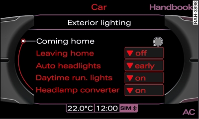 Display: Exterior lighting